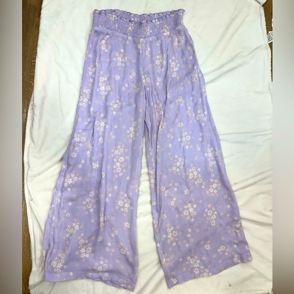 BP Lavender Floral Smocked Top